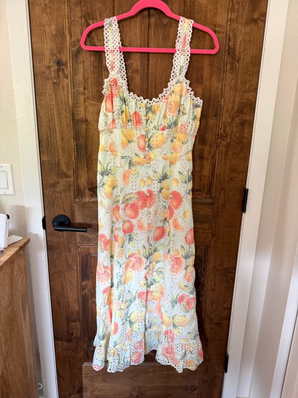 Anthropologie Ruffled Eyelet Dress, NWT, SZ M - Picture 4 of 10